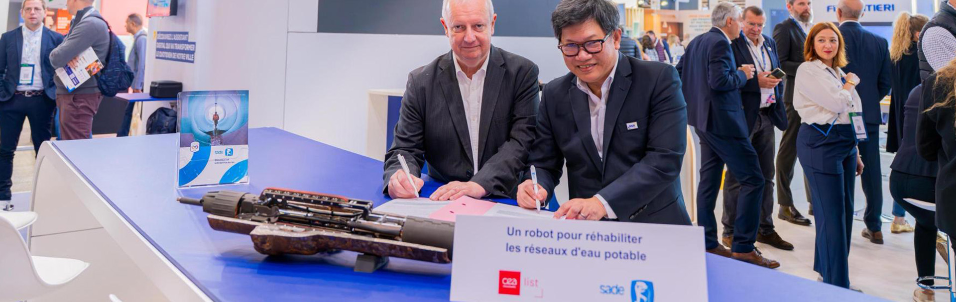 SADE et CEA List présentent leur partenariat autour d’un robot de réhabilitation des réseaux