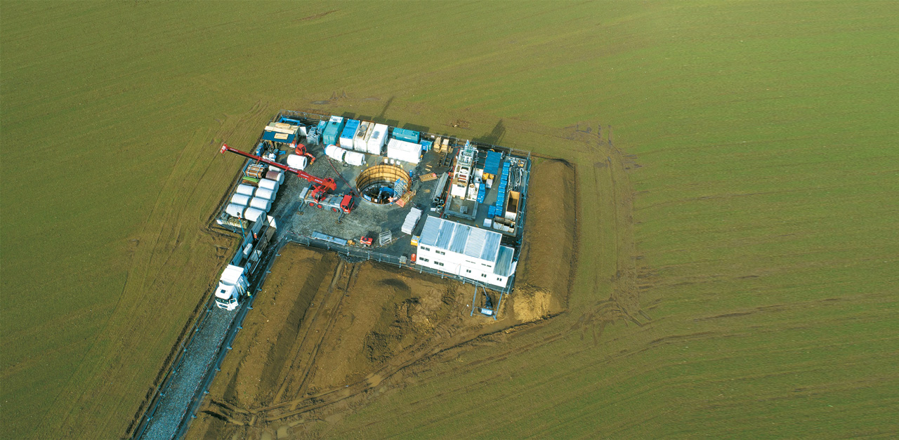 Vue aérienne d’un chantier de génie civil SADE